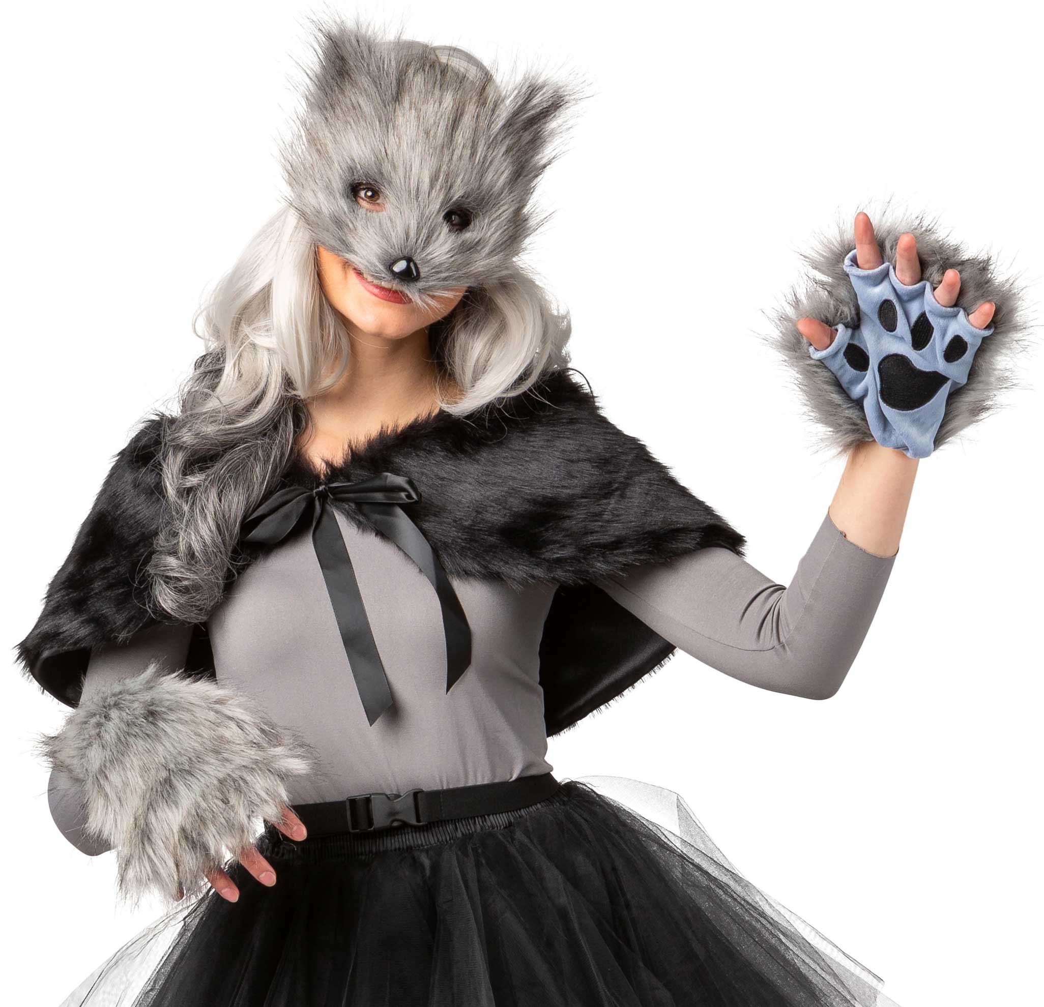 Set danimaux en peluche, loup