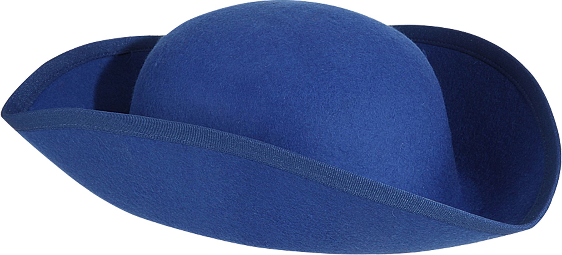 Chapeau tricorn, bleu - ordinaire