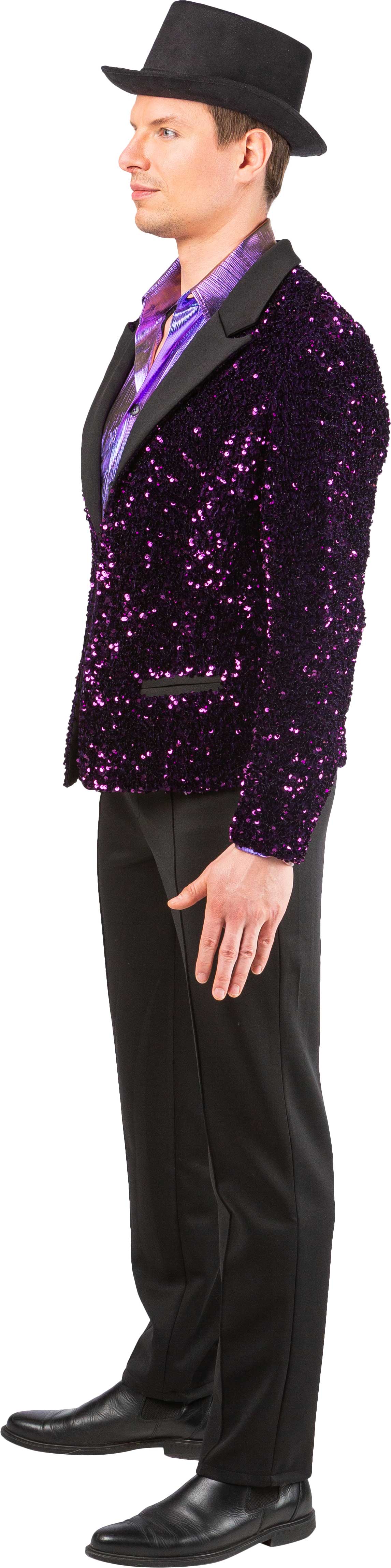 Herrenjacke Pailletten, lila