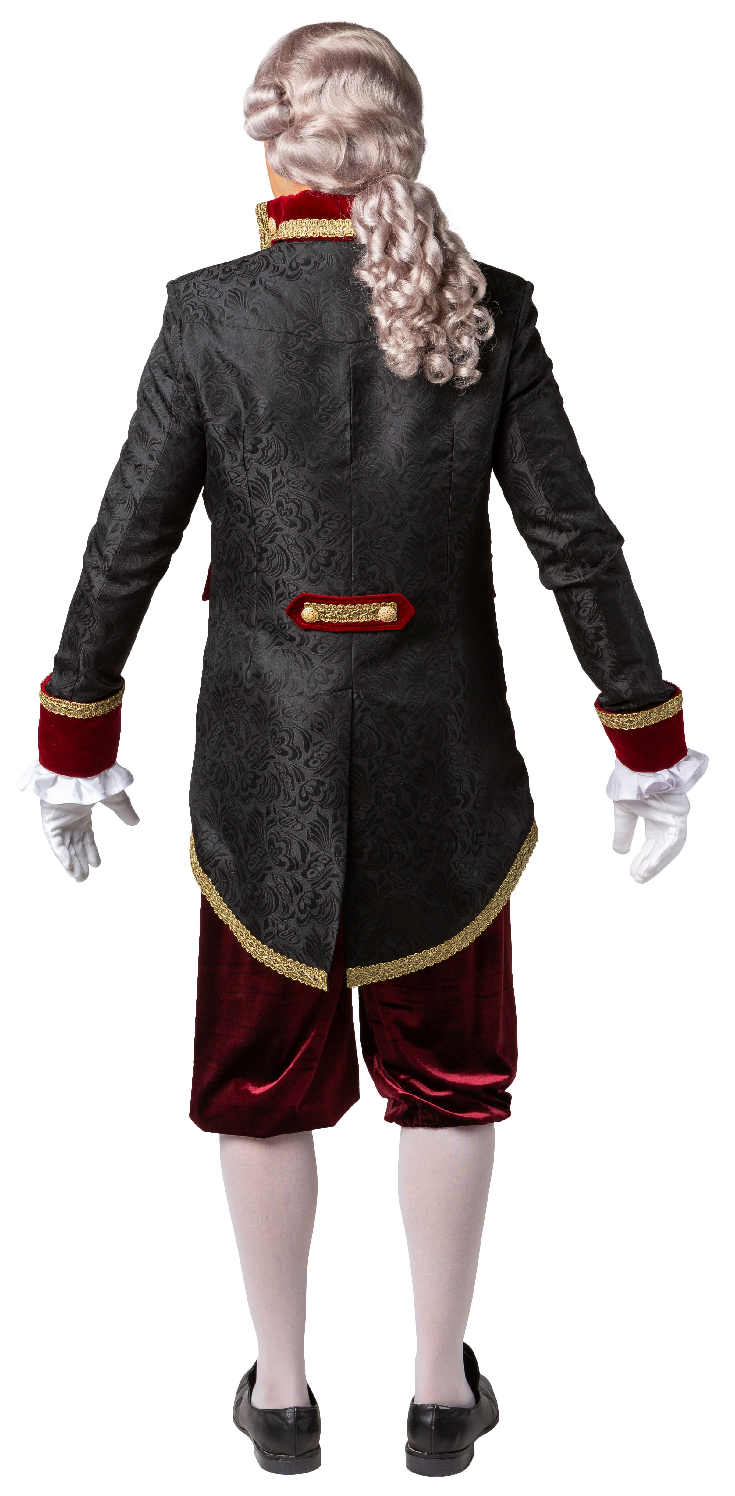 Queue de pie avec gilet, noir-rouge