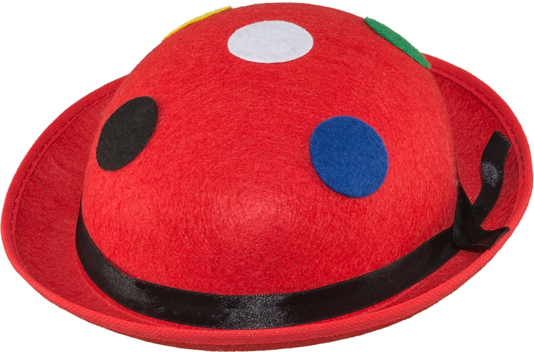 Bowler hat red dotted