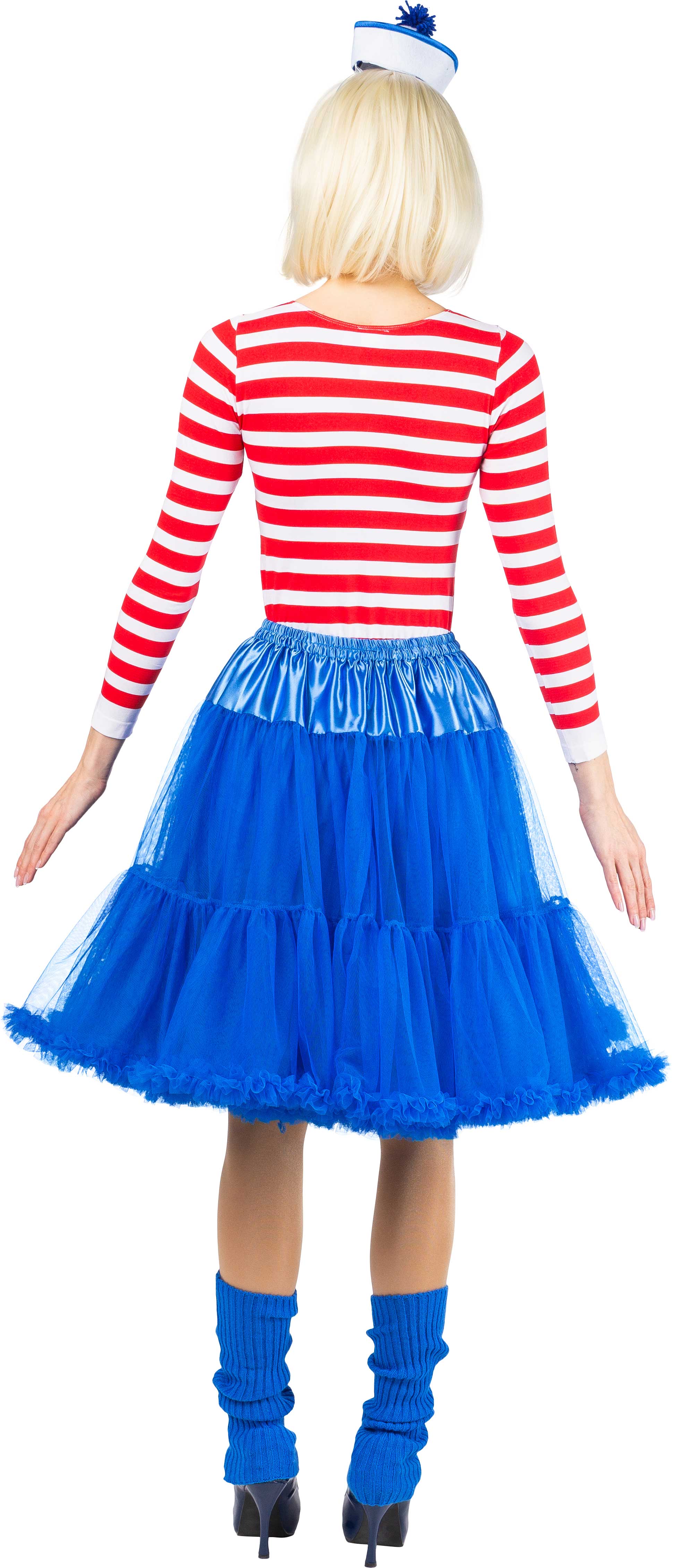 Long tutu with a frill, blue