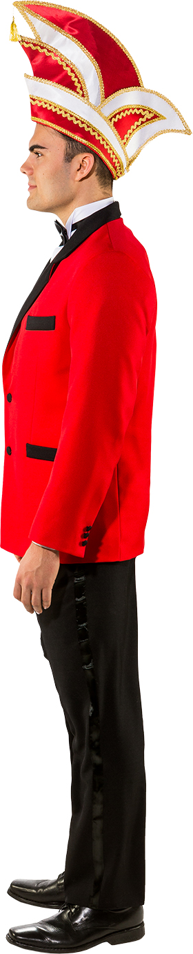 Elferratsjacke, rot mit schwarzem Revers