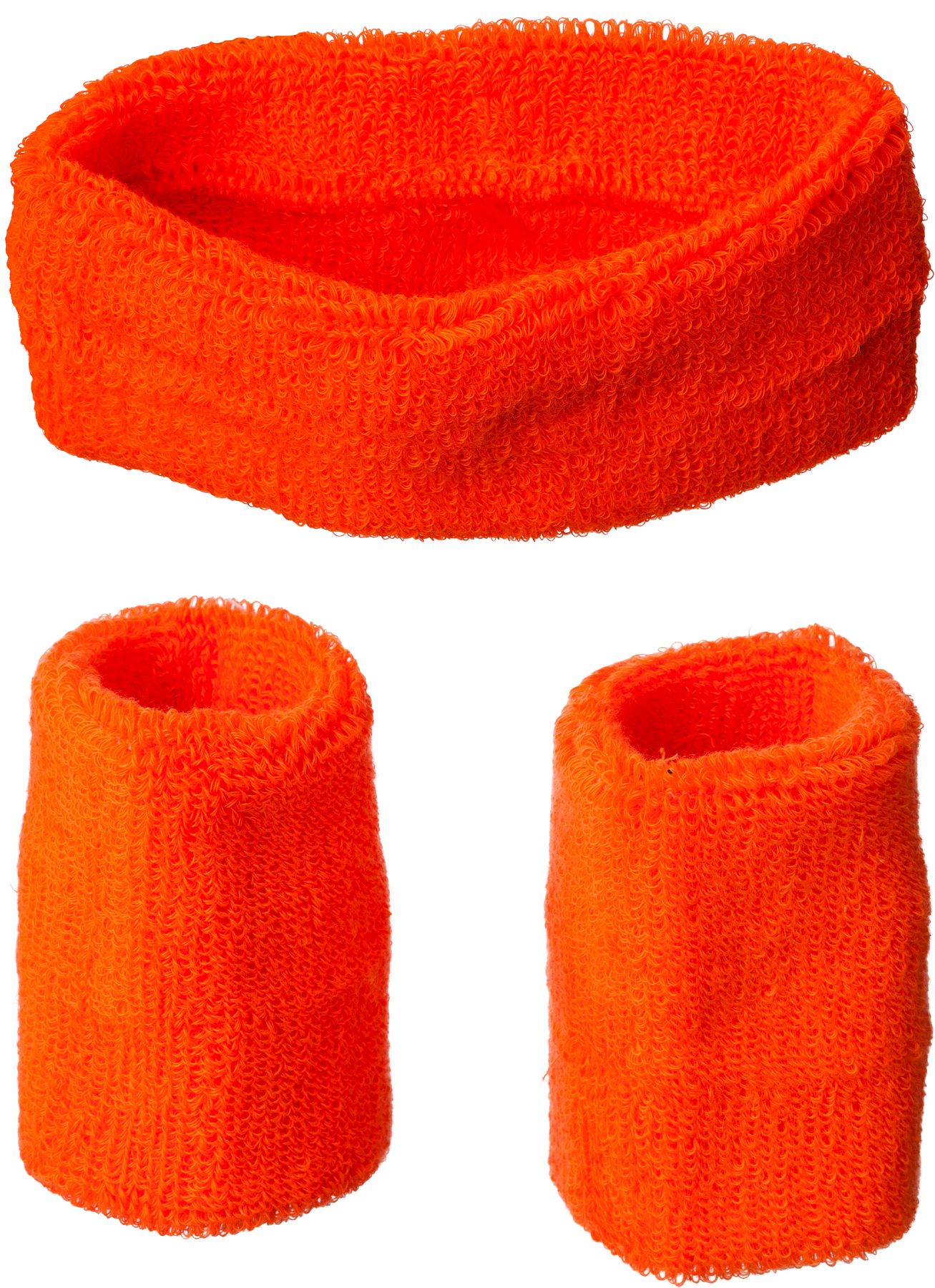 Set Schweißbänder, neonorange