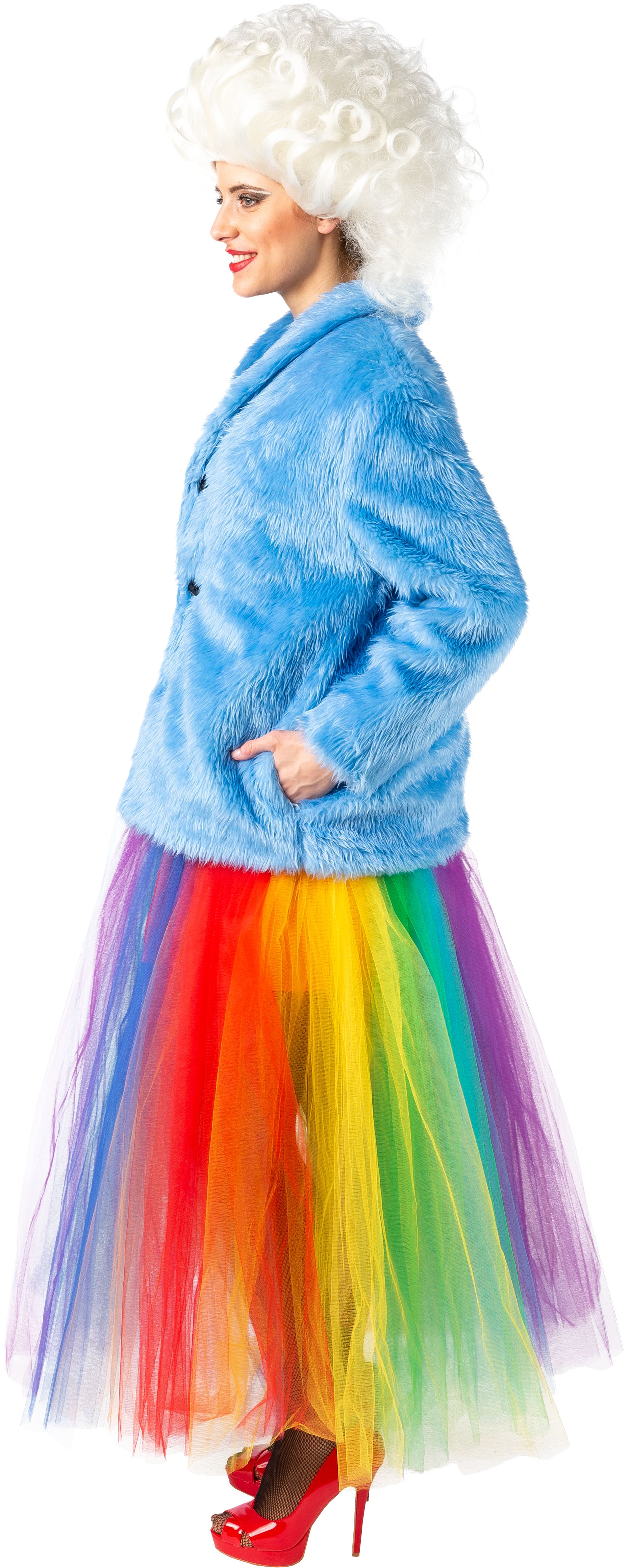 Veste en peluche, bleu clair, XXL
