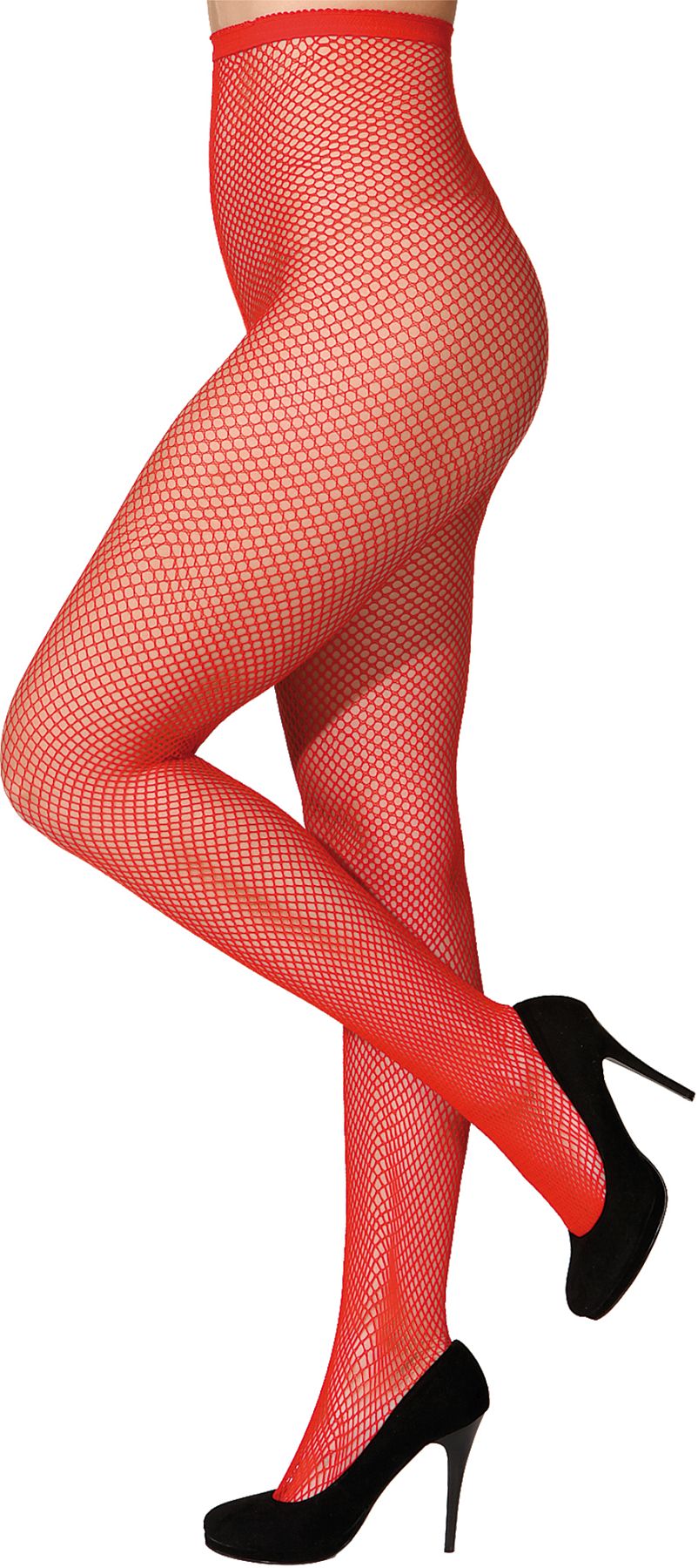 Net tights, small red mesh