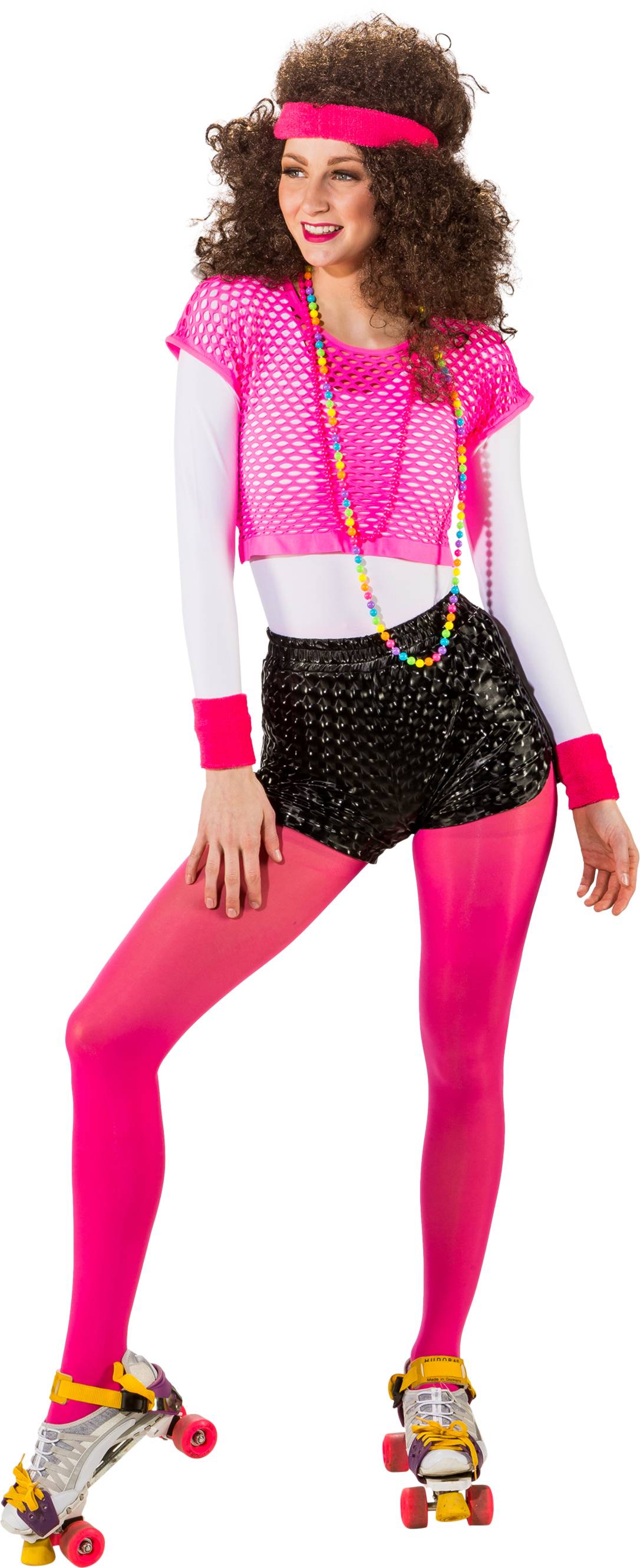 80er Jahre Shorts, schwarz-metallic