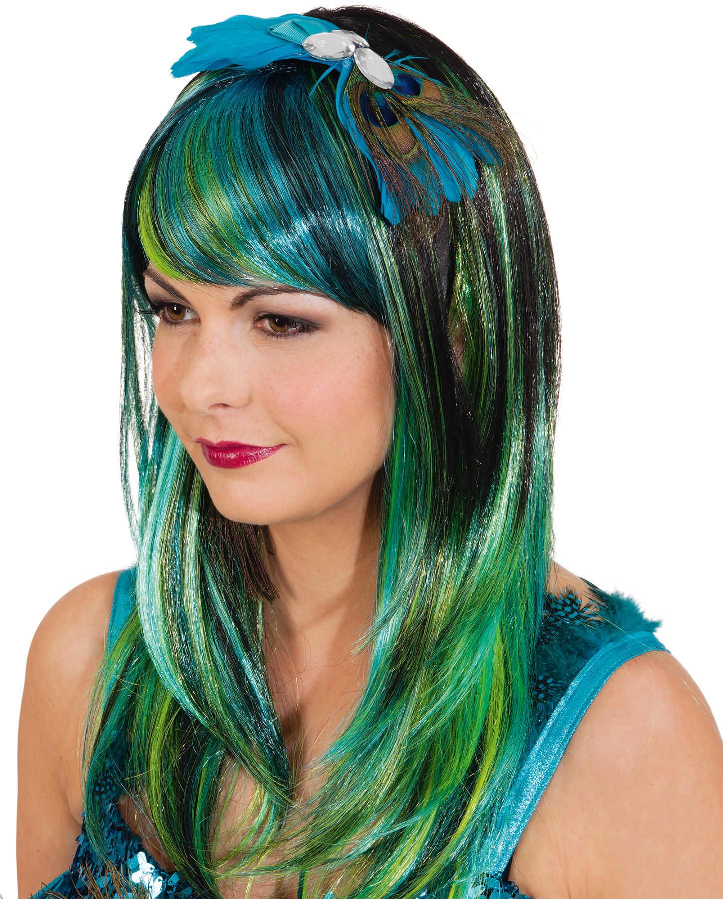 Headband with feathers bird of paradise