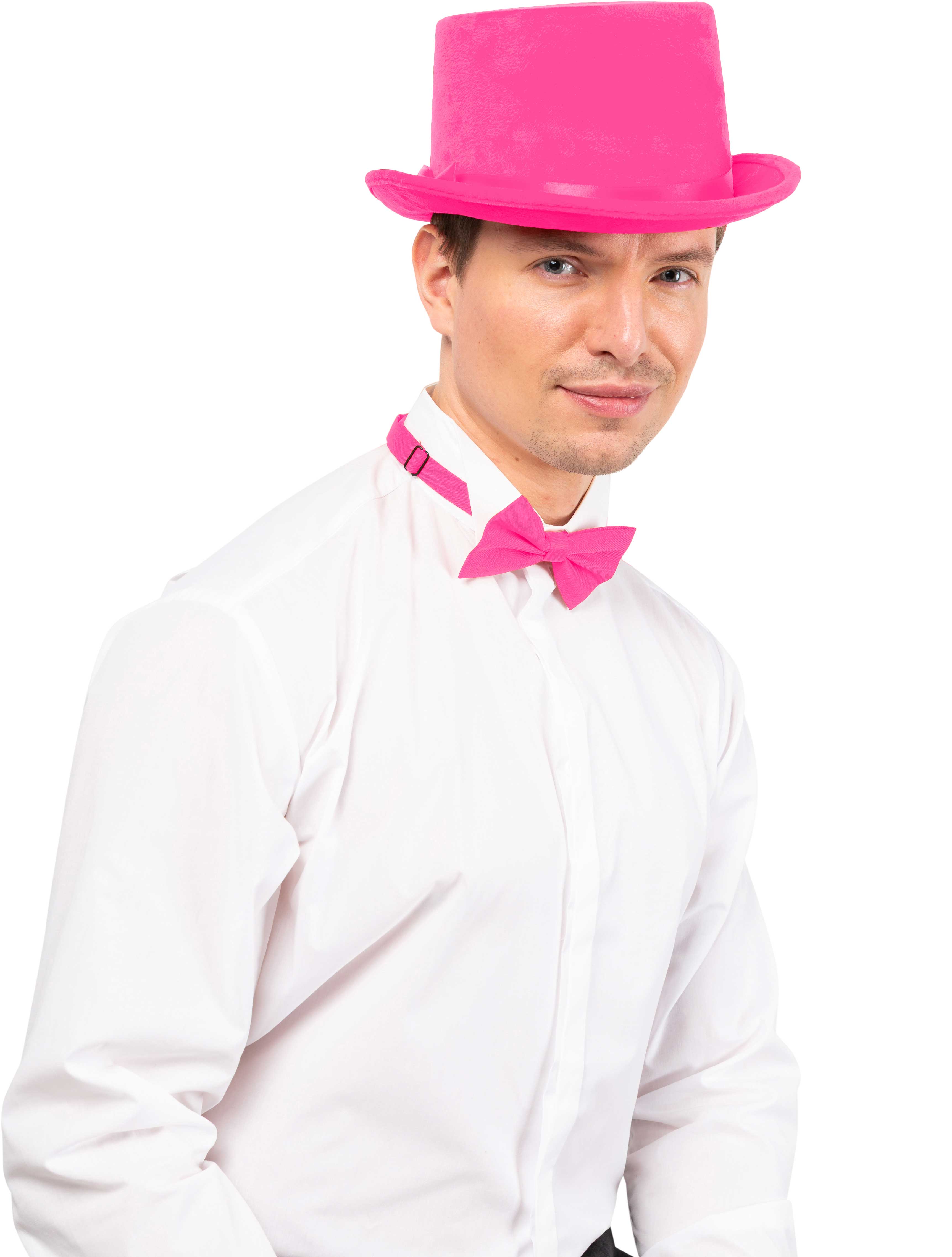 Zylinder Samt flach, pink