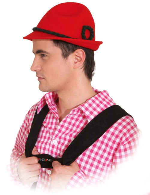 Bavarian hat, red - Sale