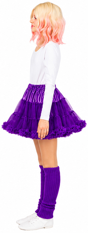 Children's petticoat with frills, purple