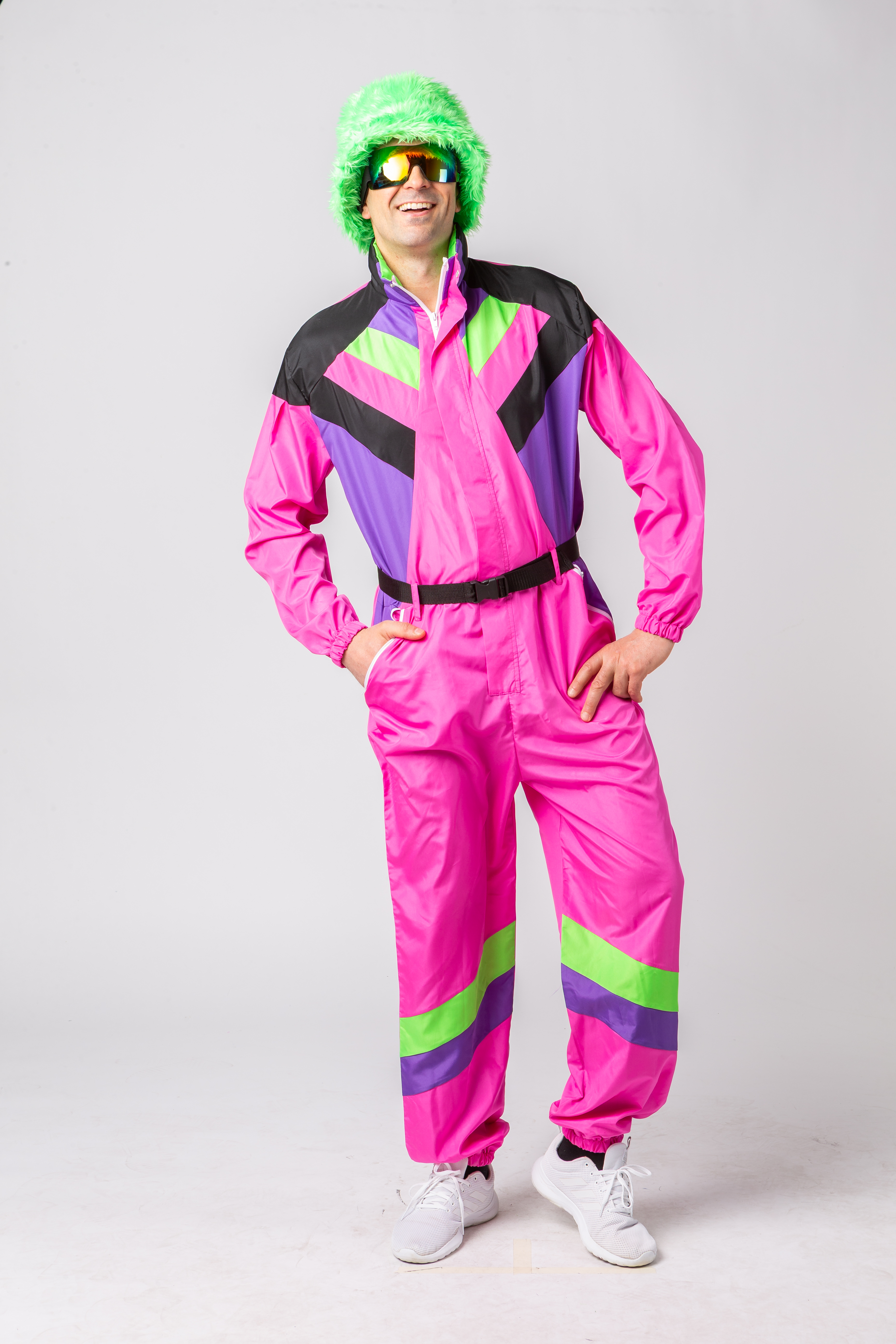 Schneeanzug Retro Herren, pink