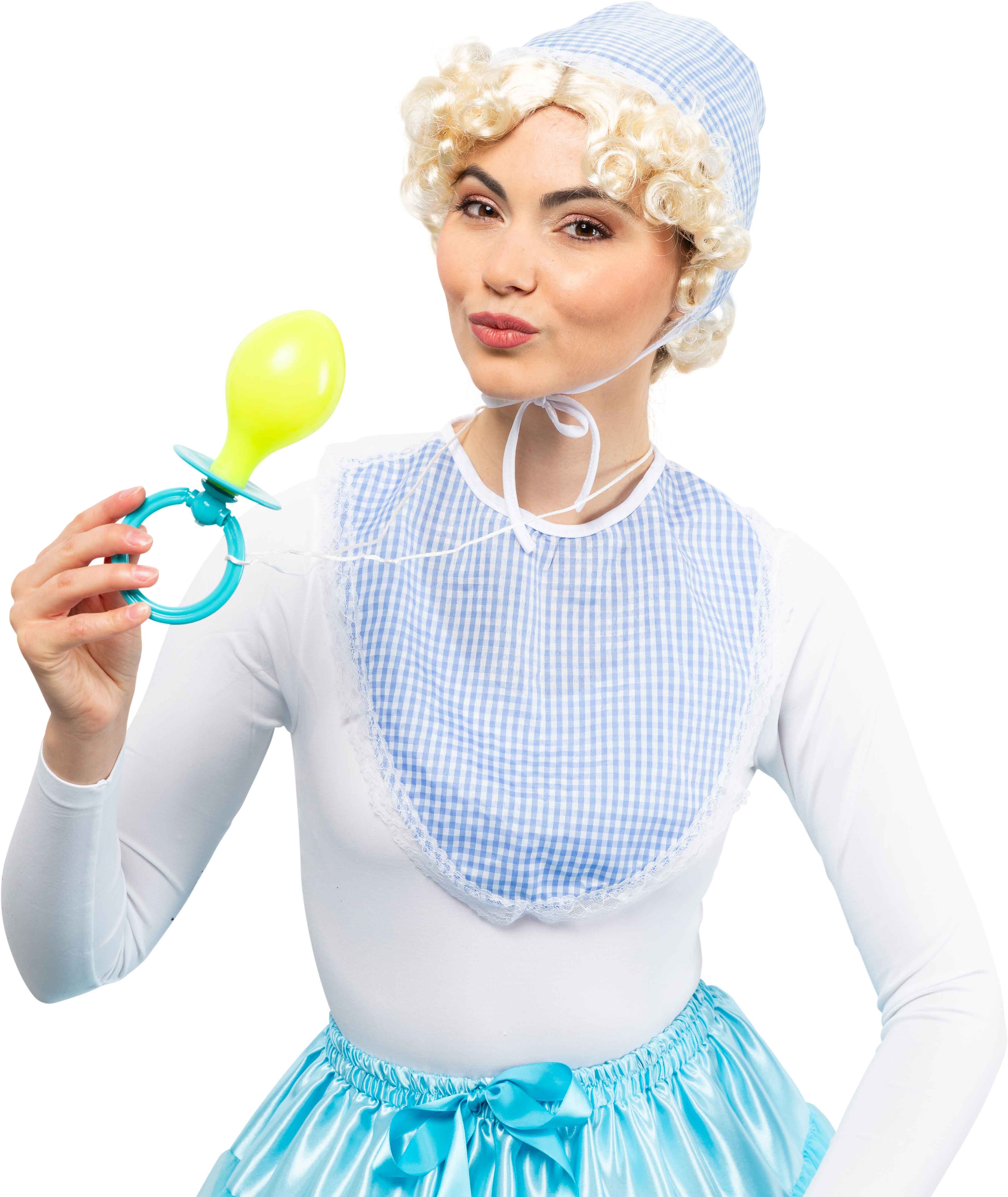Baby-themed set for adults, blue