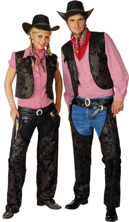 Wild west chaps, black