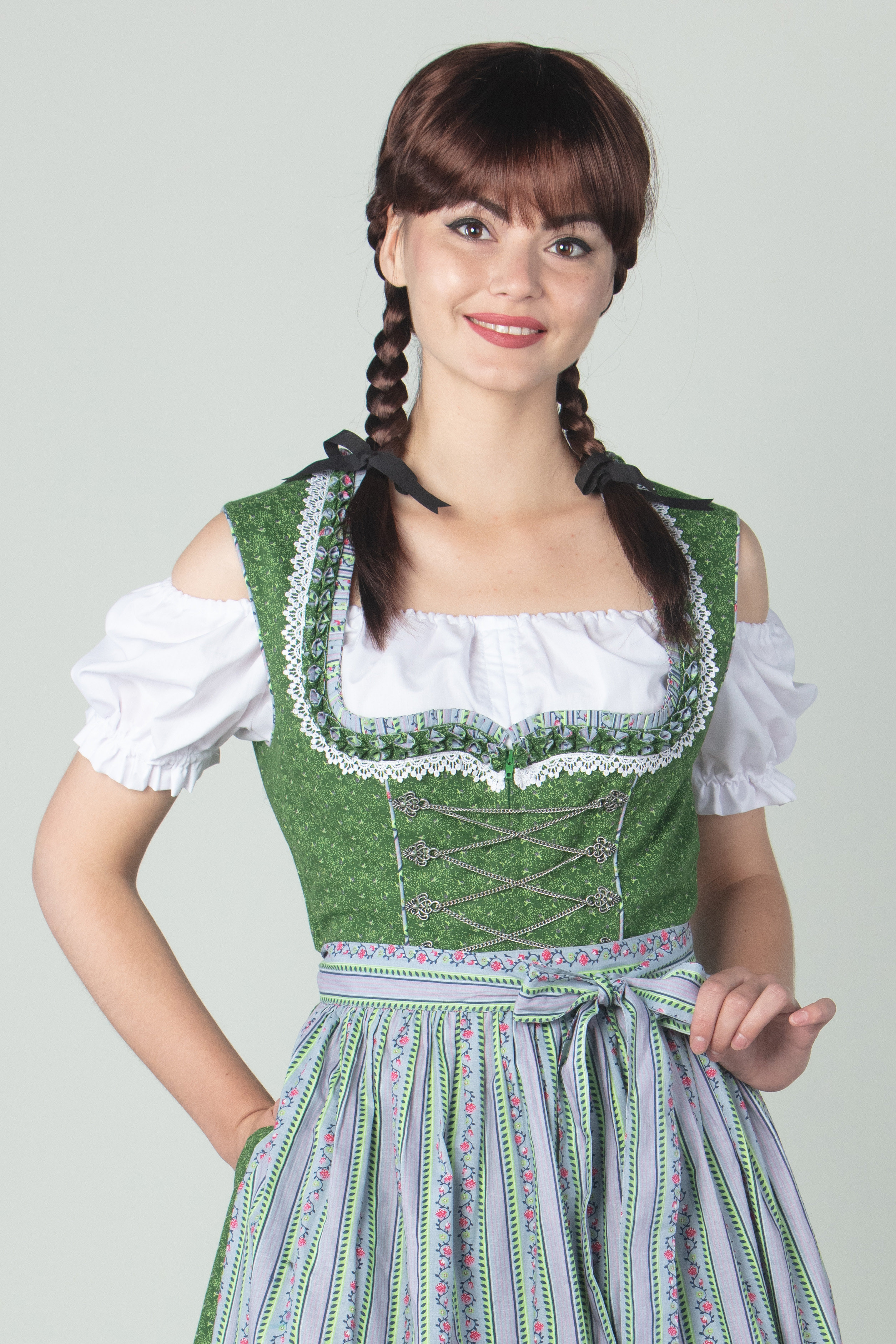 Dirndl Bluse weiß Carmen