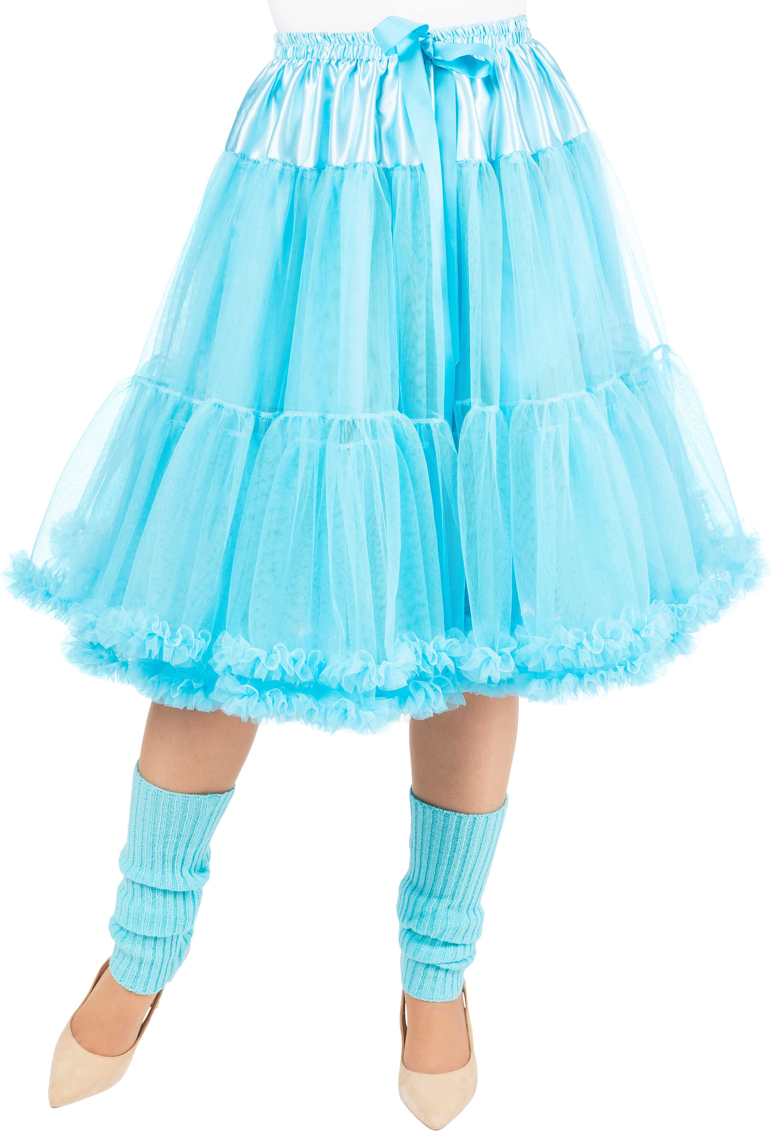 Long tutu with a frill, light blue