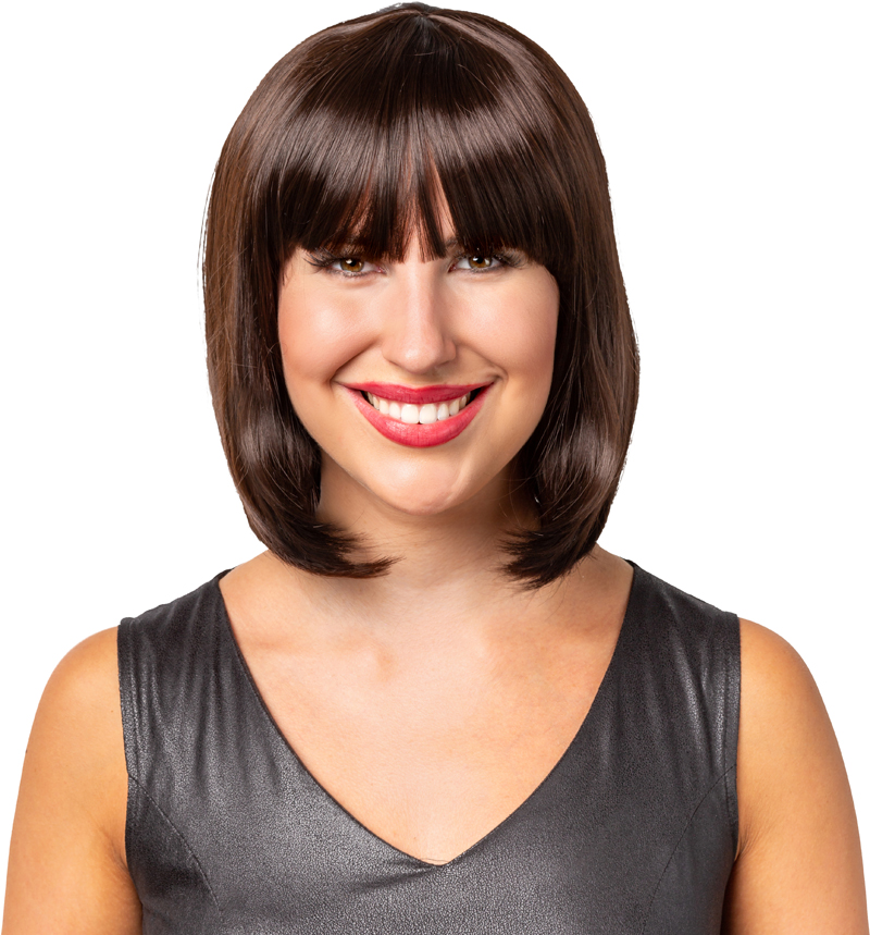 Perücke Long Bob, braun