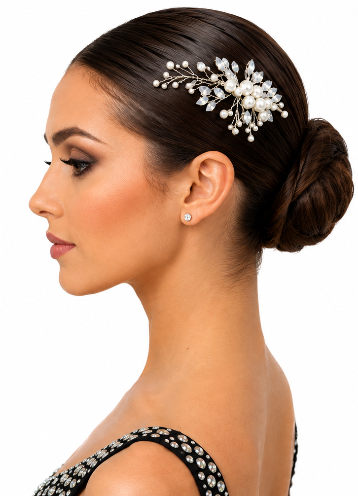 Accessoire pour cheveux « Fleur de perles », 2 pièces