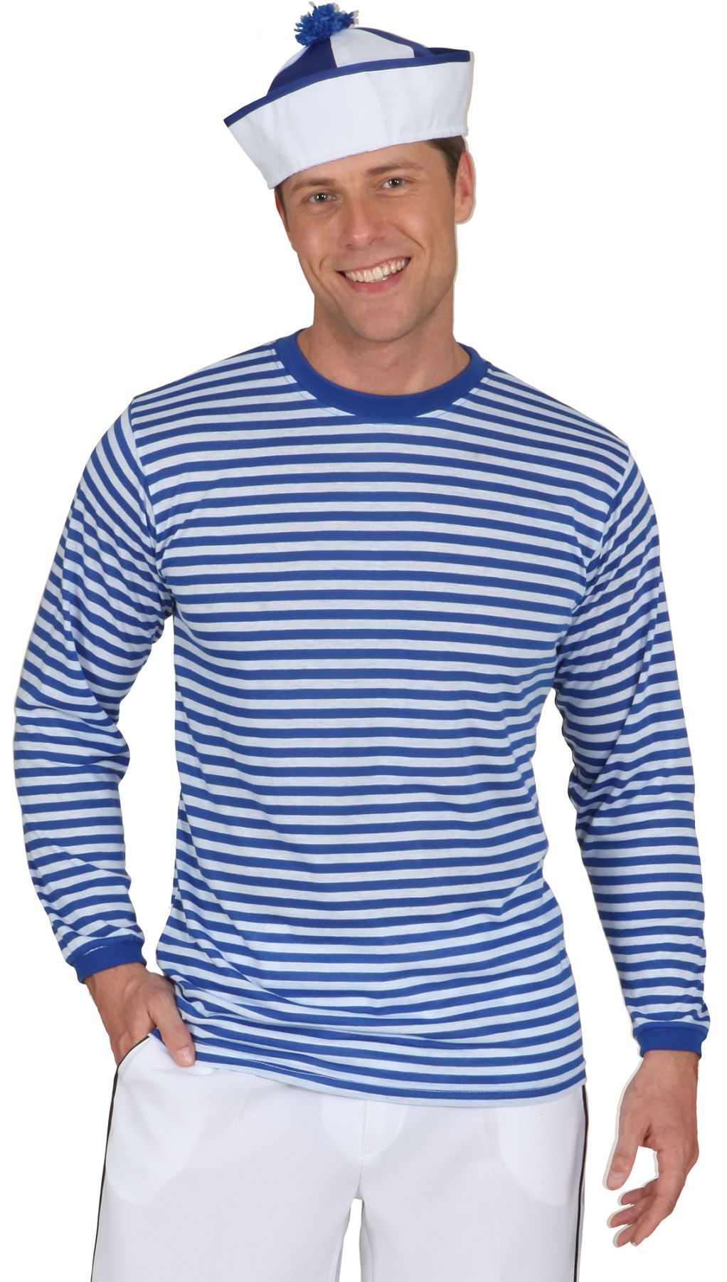 Striped sweater blue-white