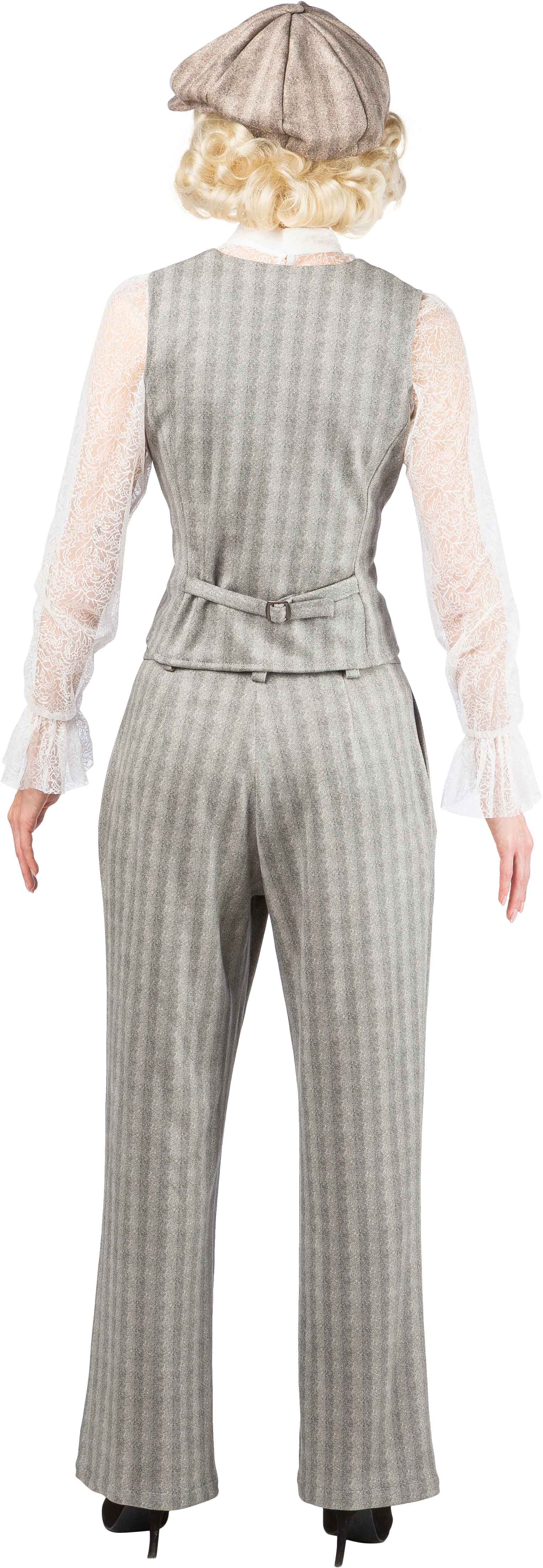 Ensemble pour femme style années 20, gris chiné