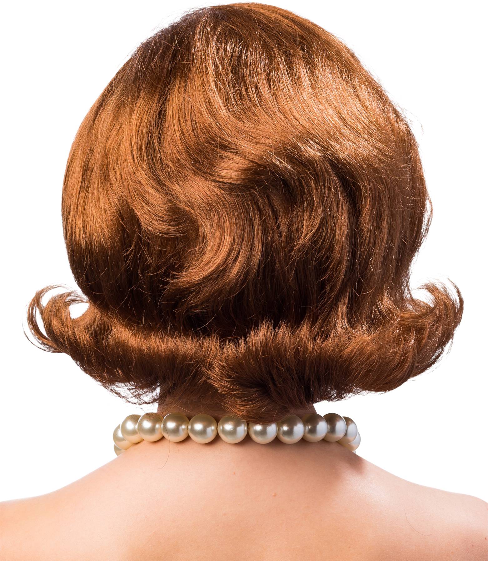 50er Jahre Perücke mit Außenrolle braun 