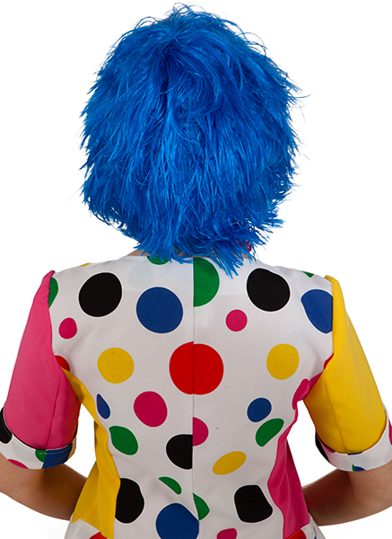 Clown wig, blue