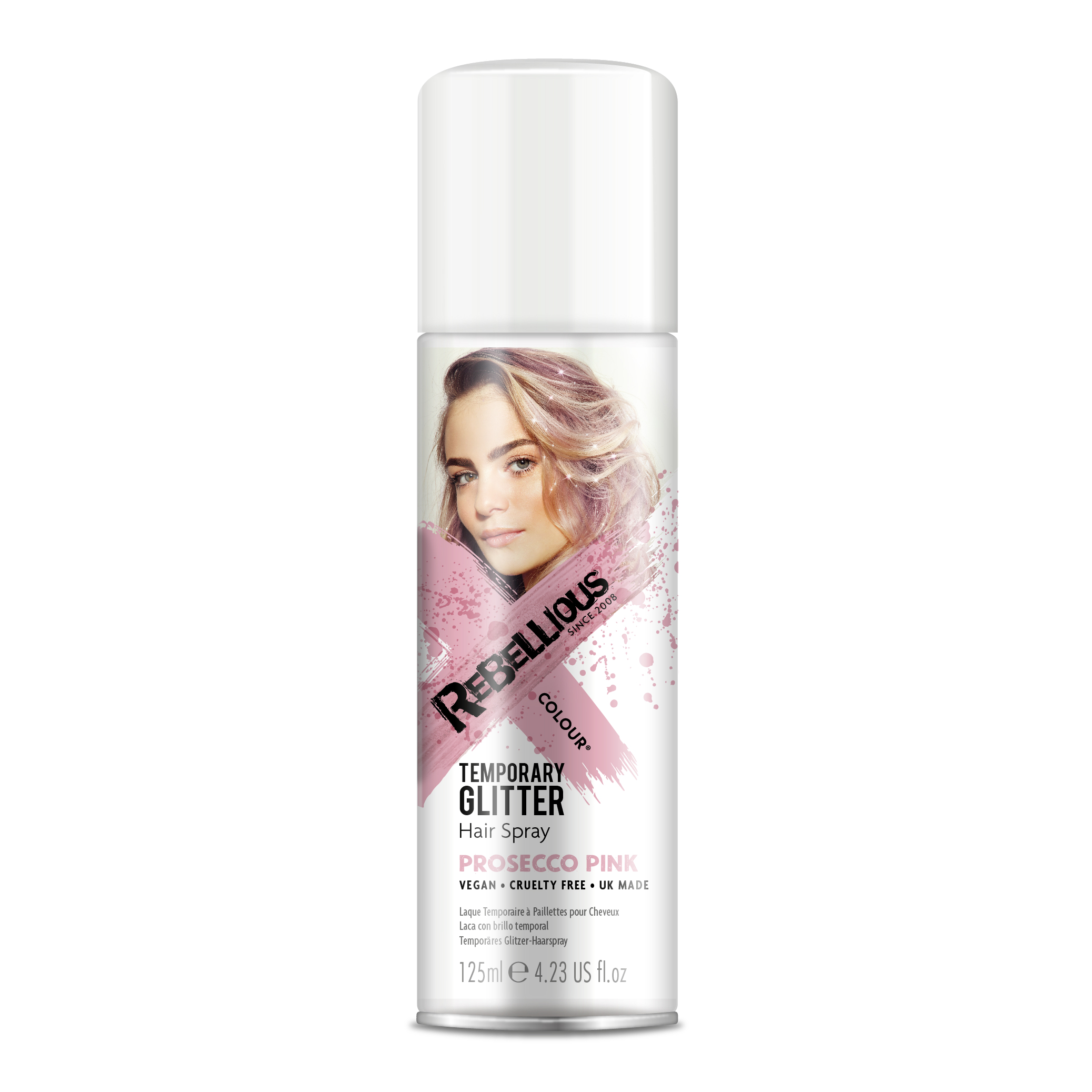 Glitter hairspray, pink