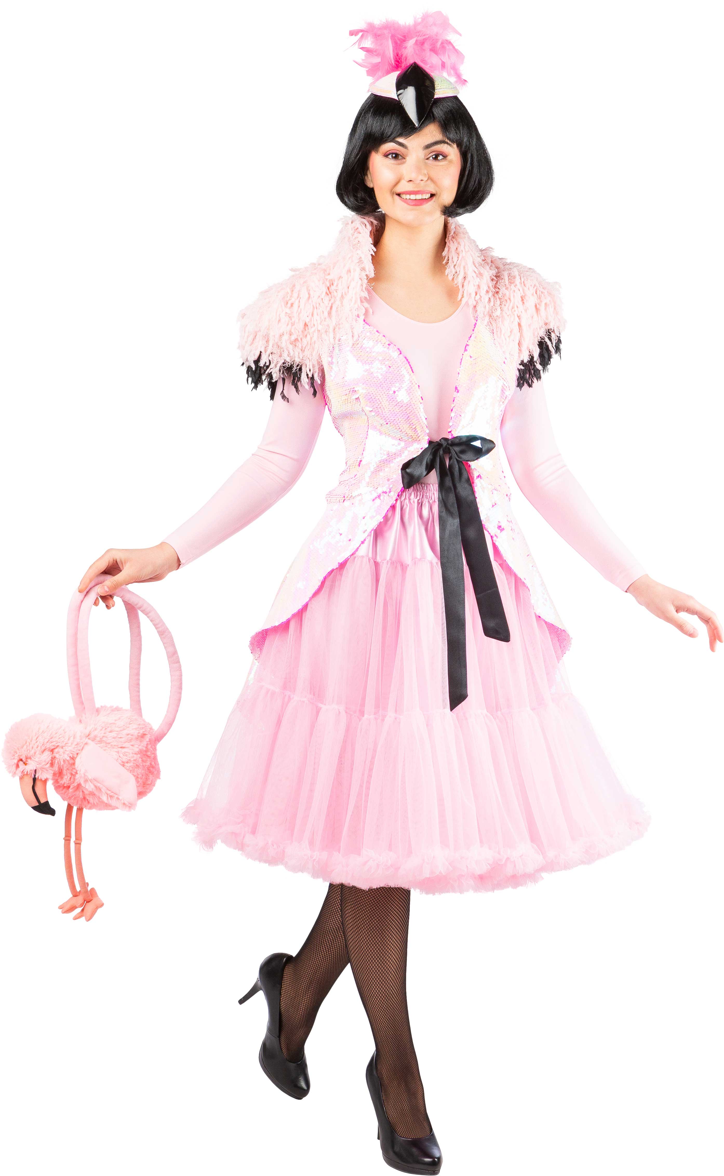 Long tutu with a frill, pink