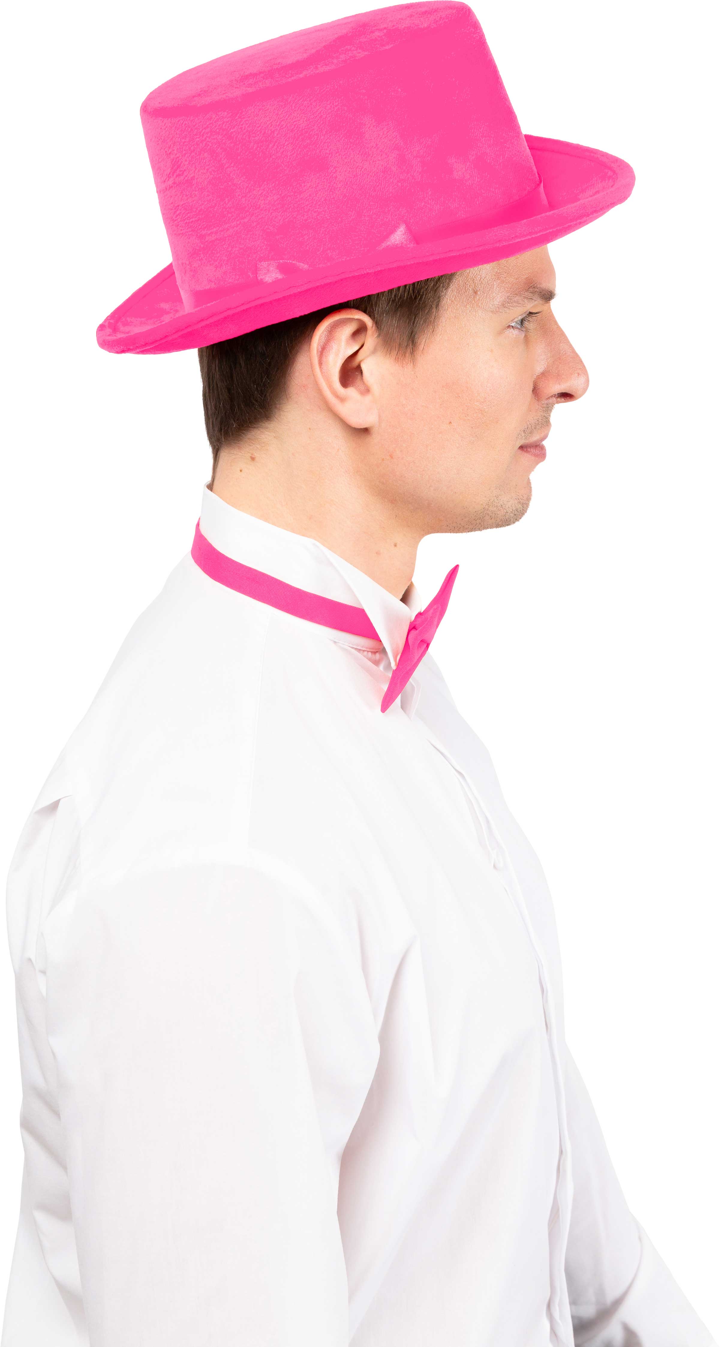 Zylinder Samt flach, pink