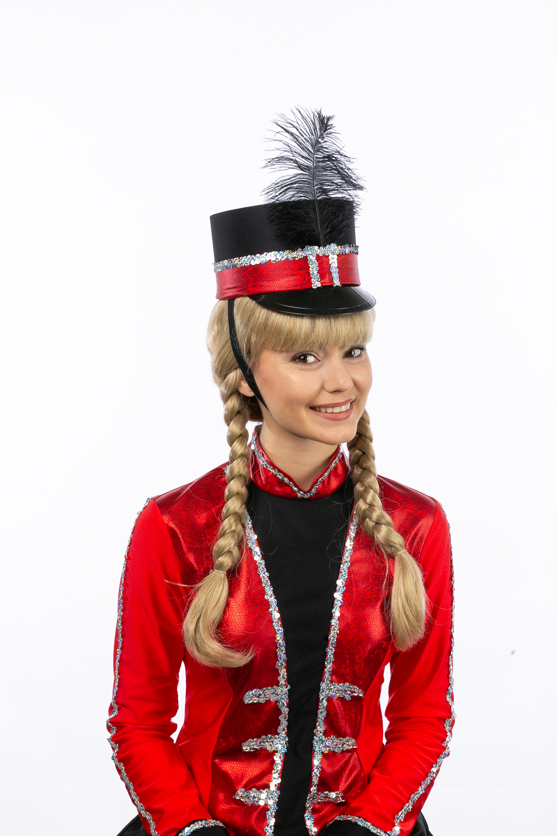 uniform hat with peak, black