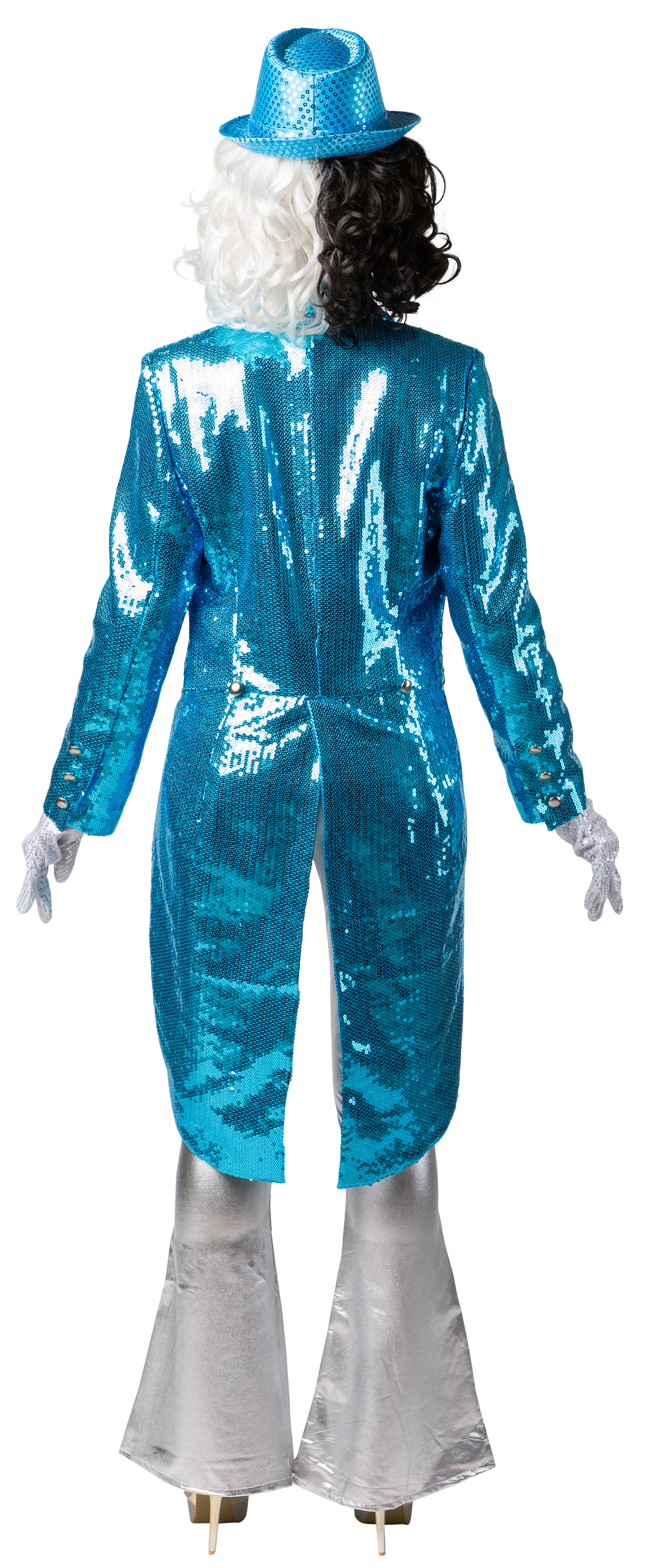 Schlagleggings, silber, hoher Bund