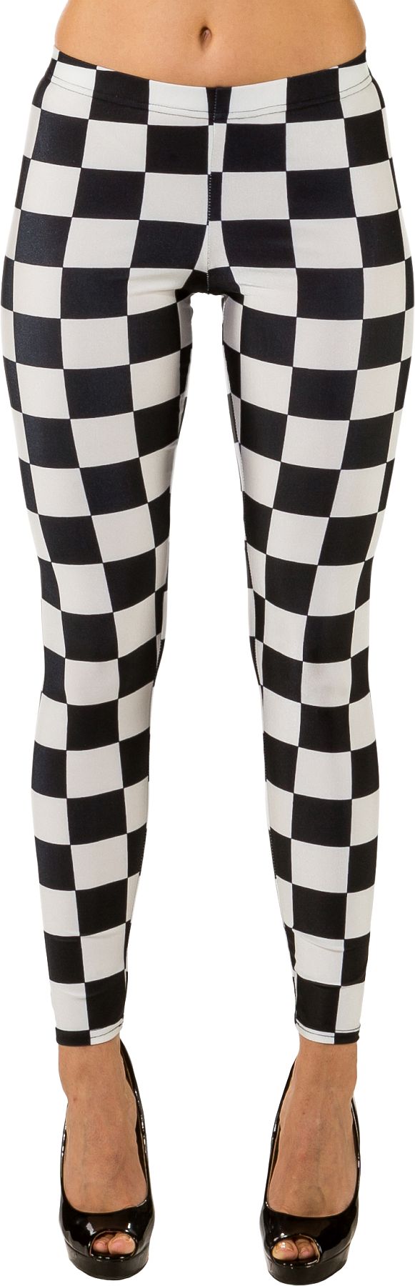 Leggings checkerer, black/white