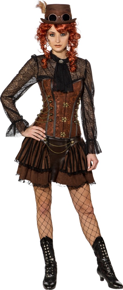 Corset steampunk, brown 