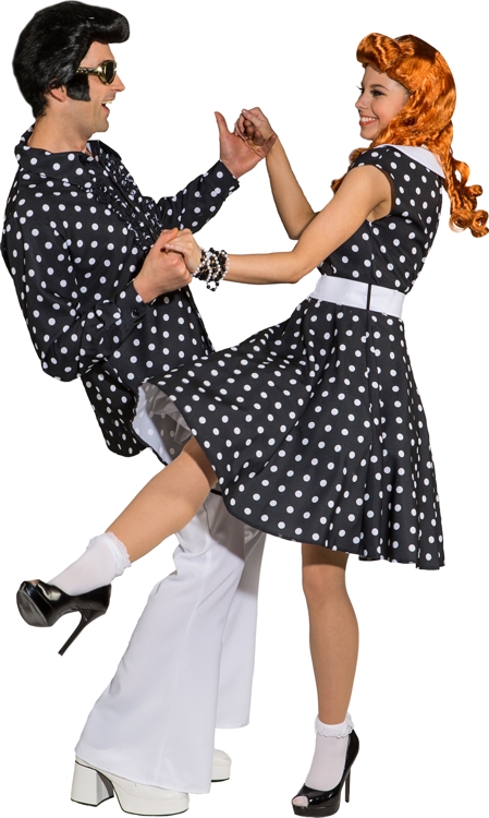 Ruched shirt black, white dotted