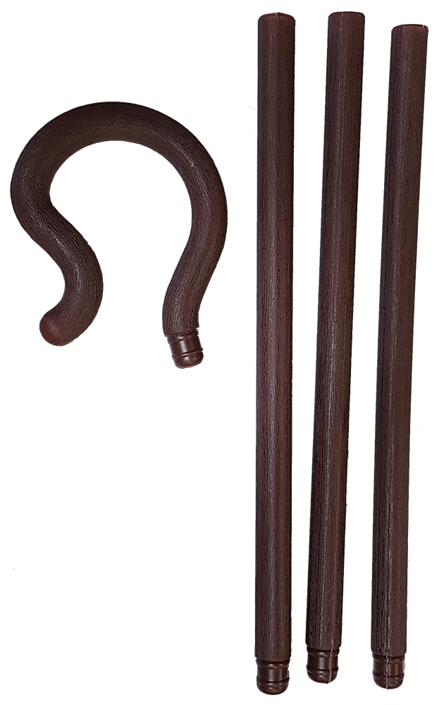 Shepherd staff, dark brown