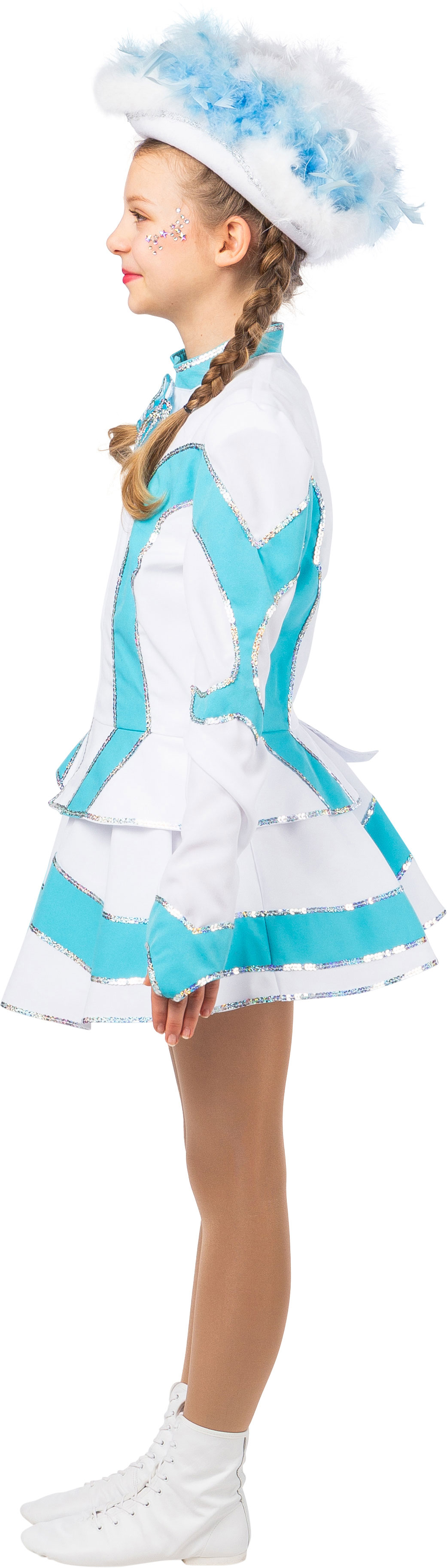 Spark costume turquoise-white