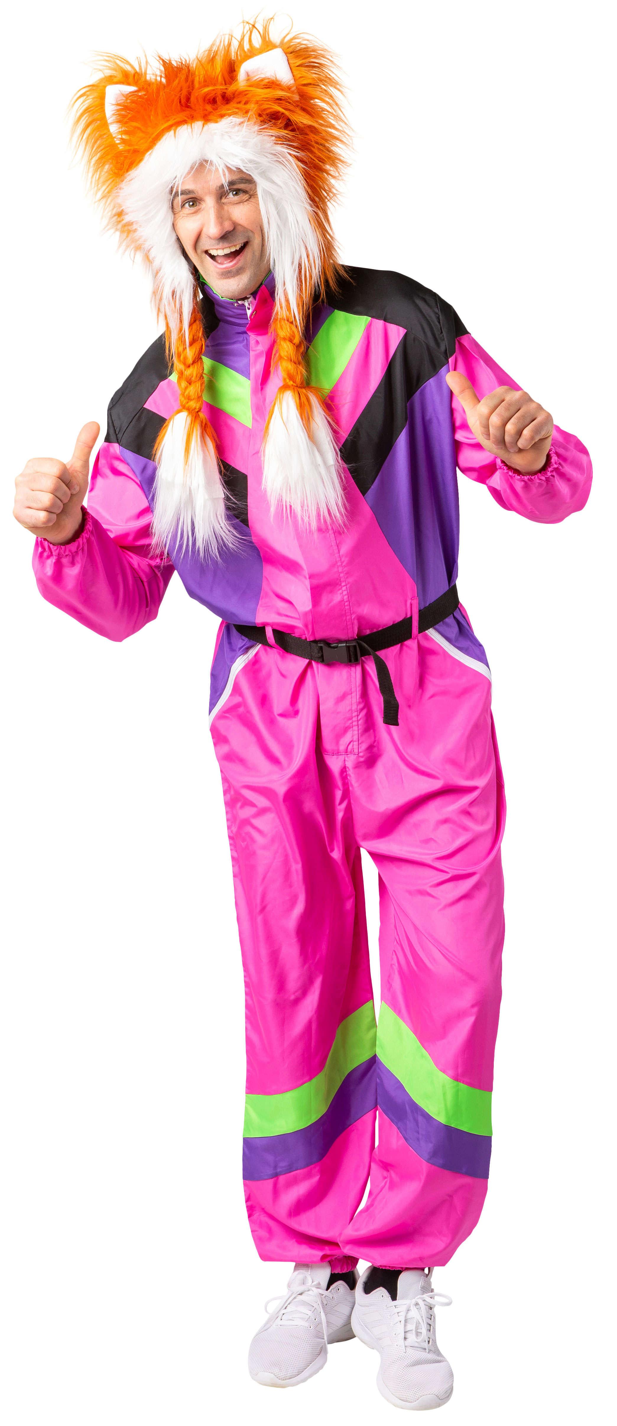 Schneeanzug Retro Herren, pink