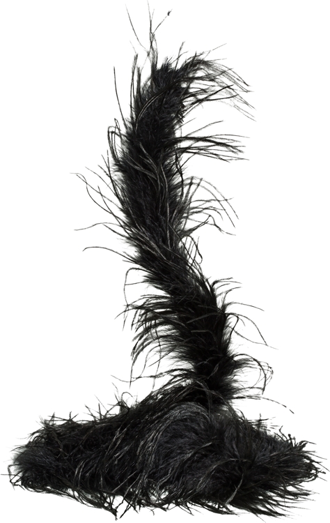 Straußenfederboa Basic, schwarz, 1,80 m lang, 20g