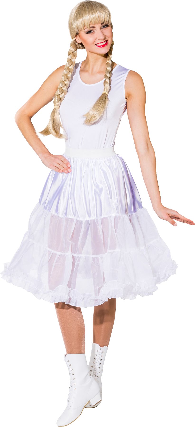 Petticoat weiß, midi