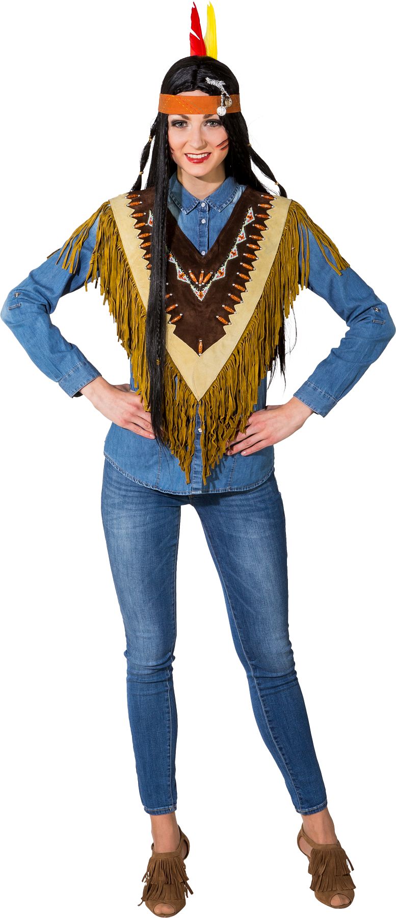 Poncho de Luxe aus Lederimitat